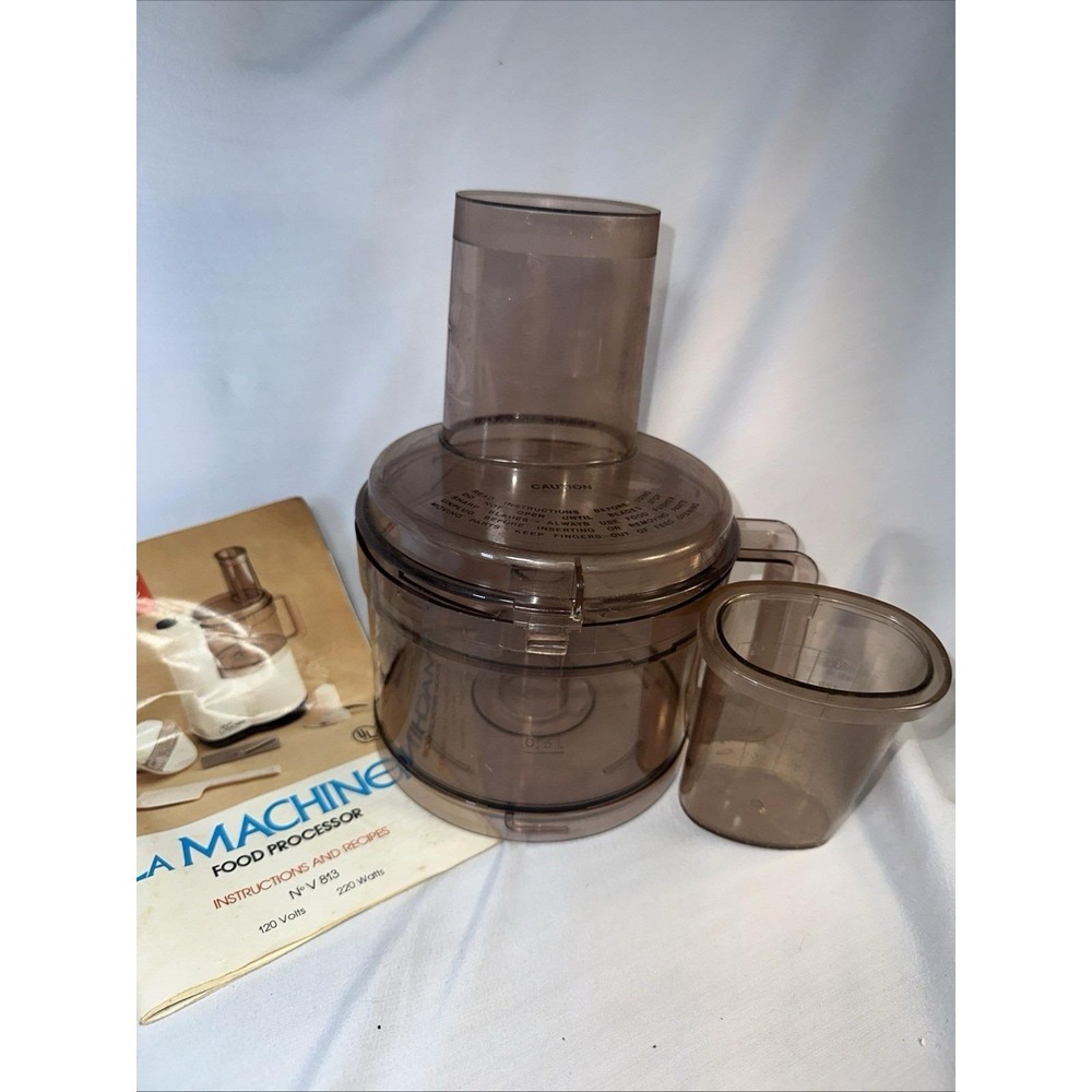 Regal LaMachine 1 Model V813 Food Processor Bowl, Lid and Pusher Only Amber